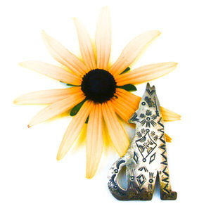 Sterling SIlver .925 Wolf Pin Brooch